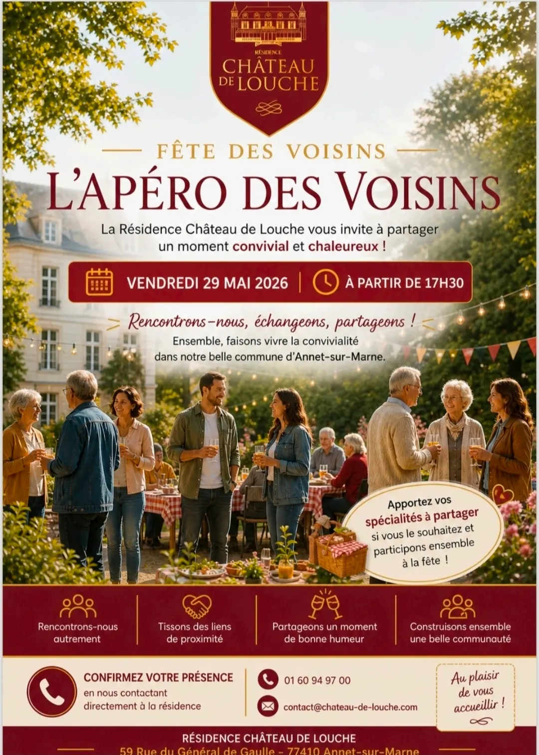 Visuel de Fête des voisins au “Château de Louche”